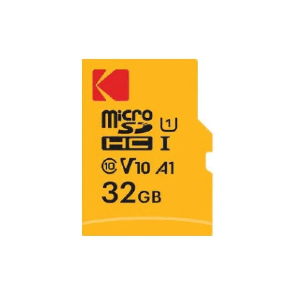 Kodak microSDHC card with 32GB capacity on a white background