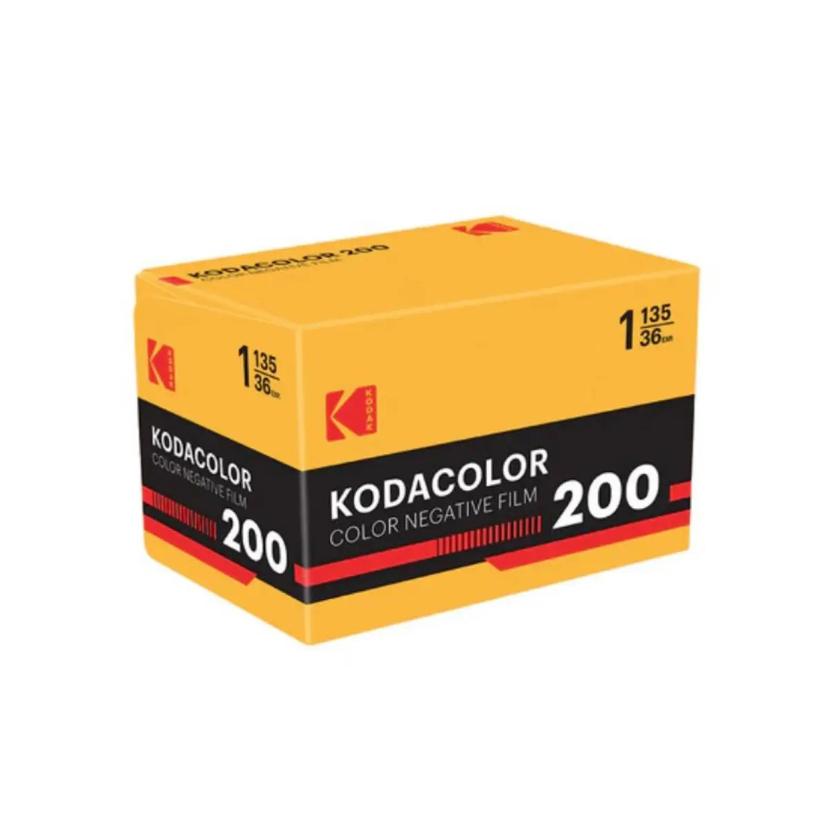 Kodacolor 200 color negative film box on a white background
