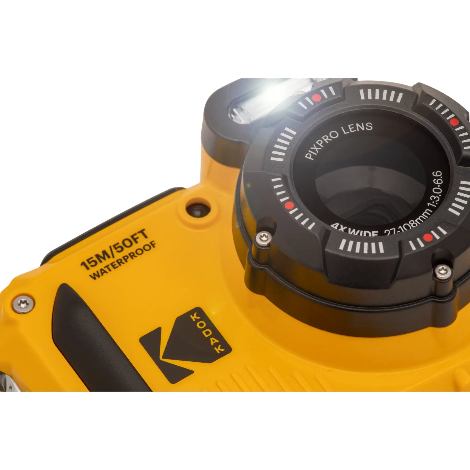 Kodak PIXPRO WPZ2 16MP 4x Zoom Tough Compact Camera - Yellow