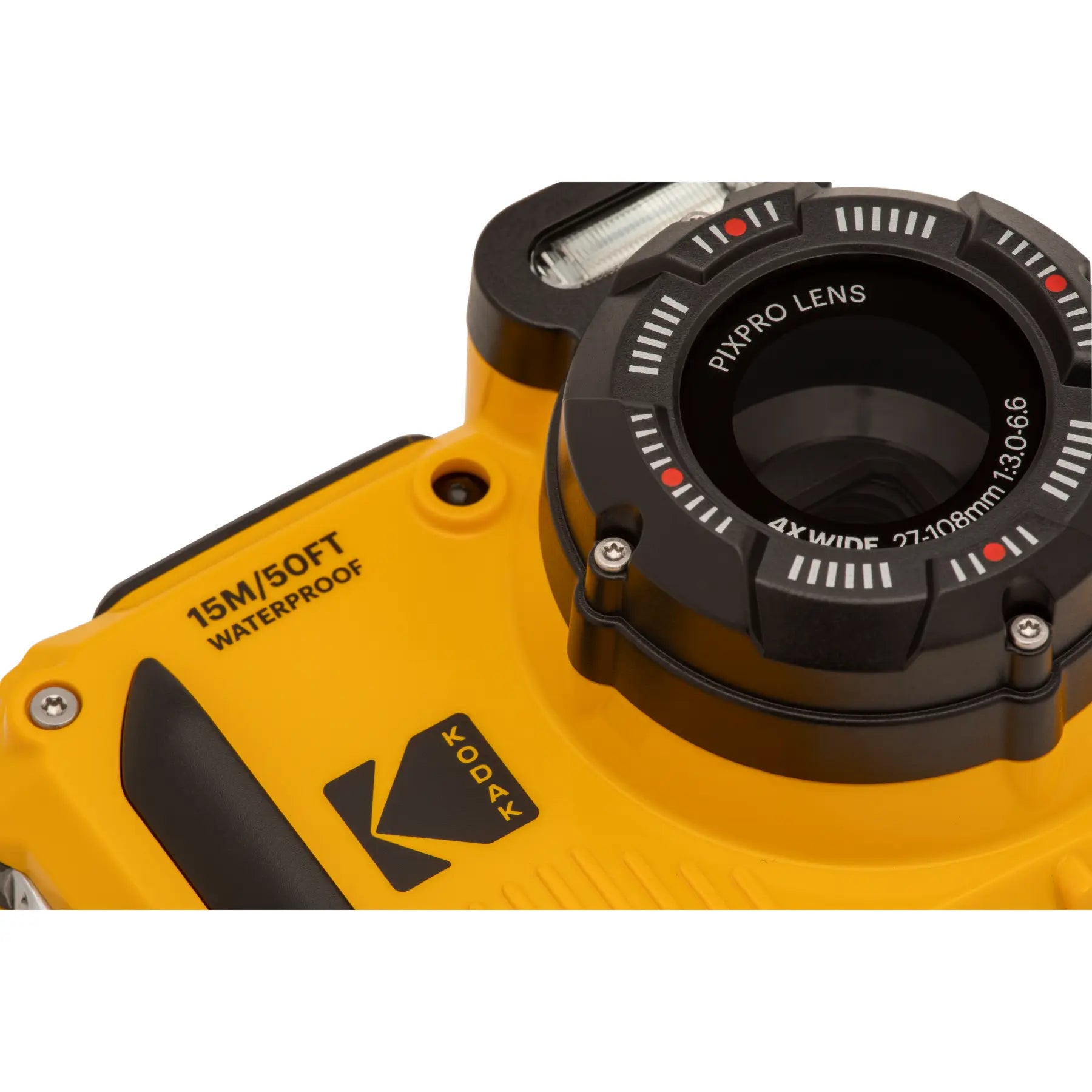 Kodak PIXPRO WPZ2 16MP 4x Zoom Tough Compact Camera - Yellow