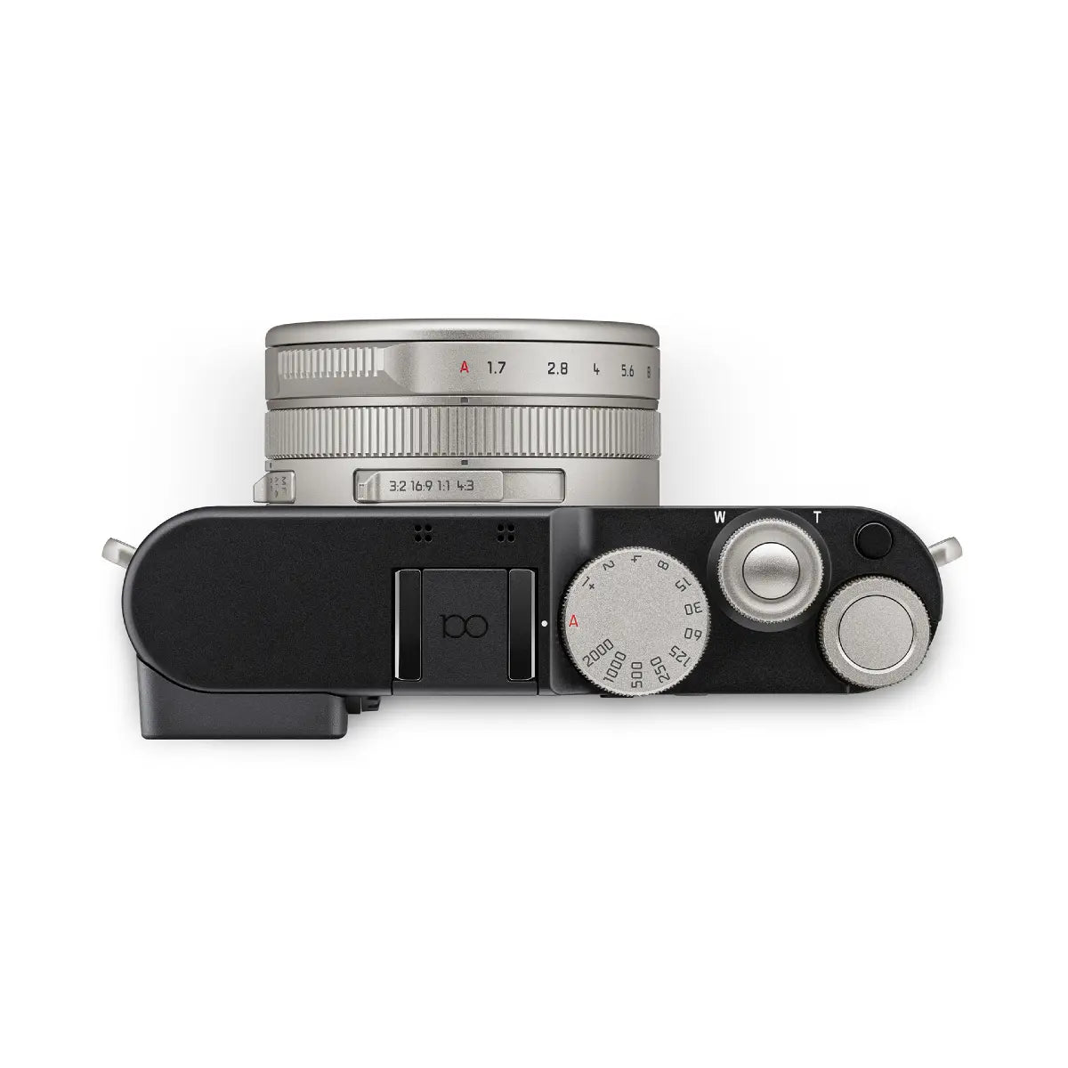 Camera lens and body on a white background