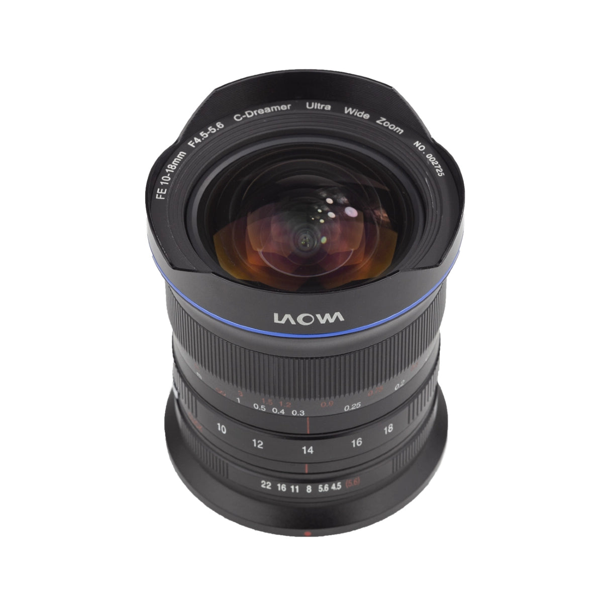 Laowa 10-18mm f4.5-5.6 Zoom Lens Nikon Z Mount top angle 2