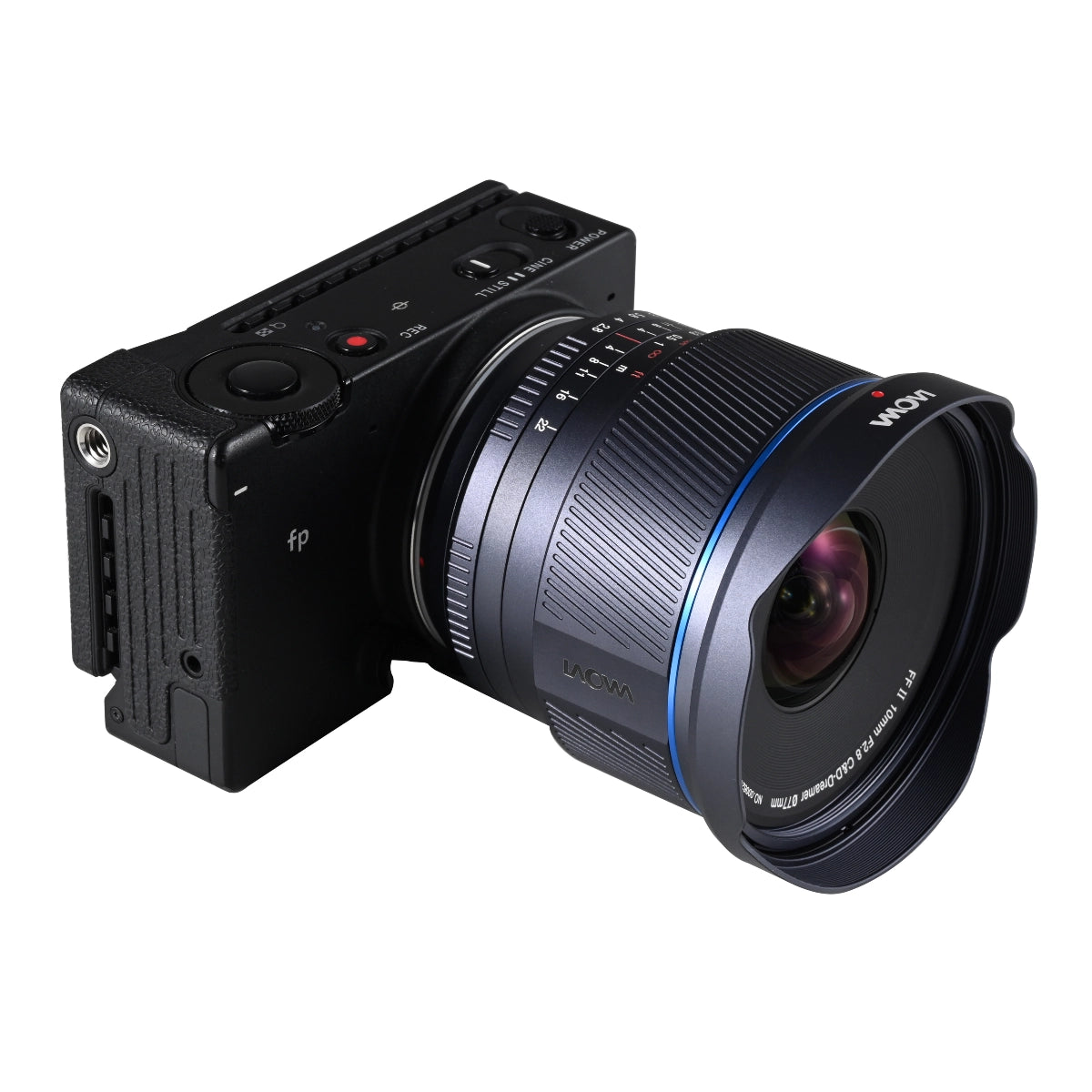 Laowa 10mm f2.8 Zero-D FF lens L Mount on camera 2