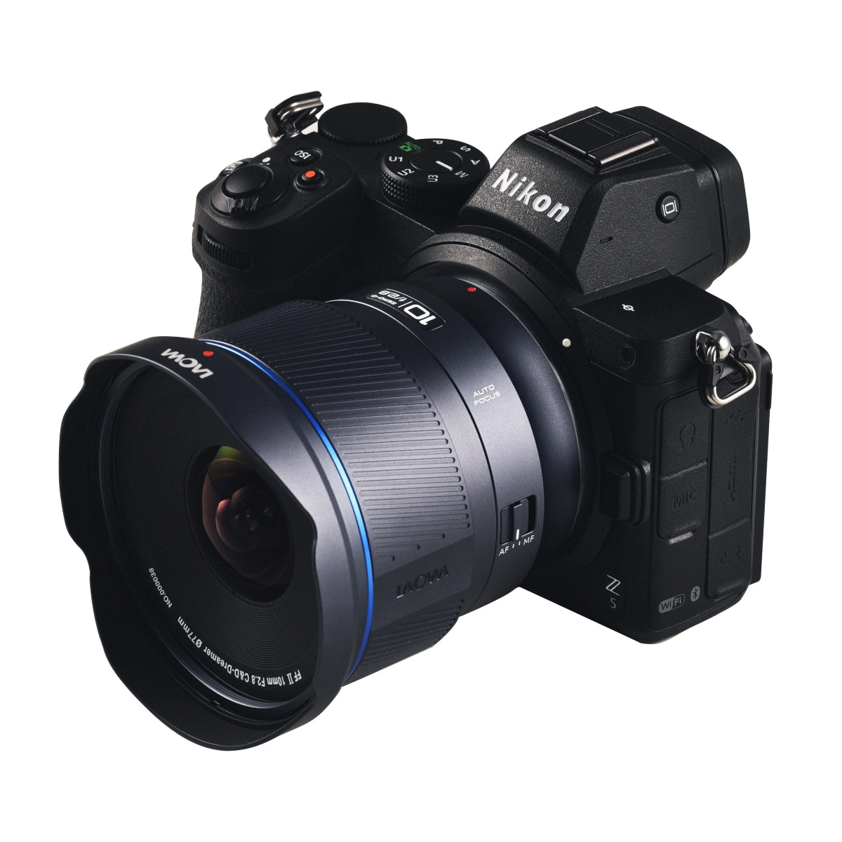 Laowa 10mm f2.8 Zero-D FF Auto Focus lens Nikon Z Mount on camera