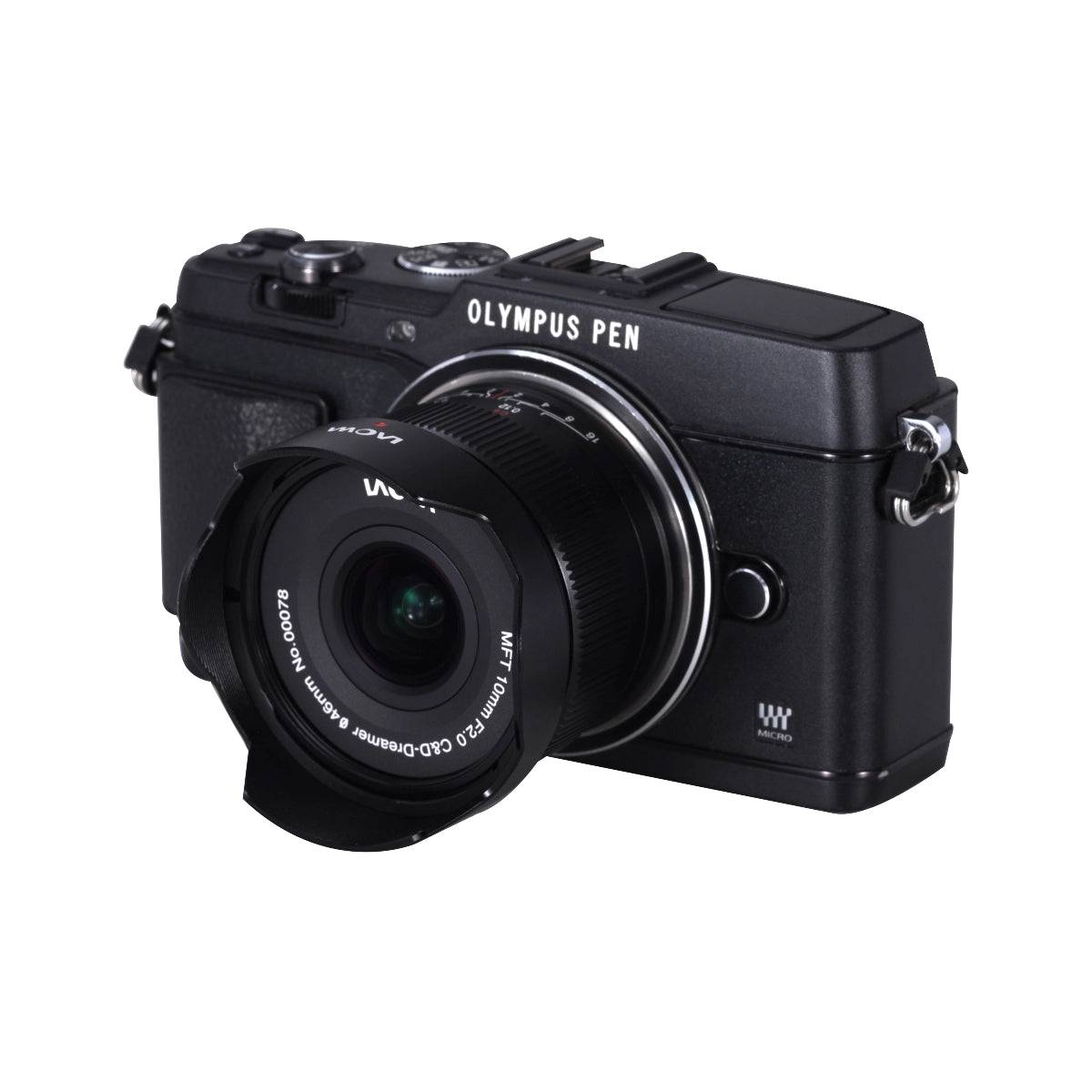 Laowa 10mm f2 Zero-D MFT side angle on camera