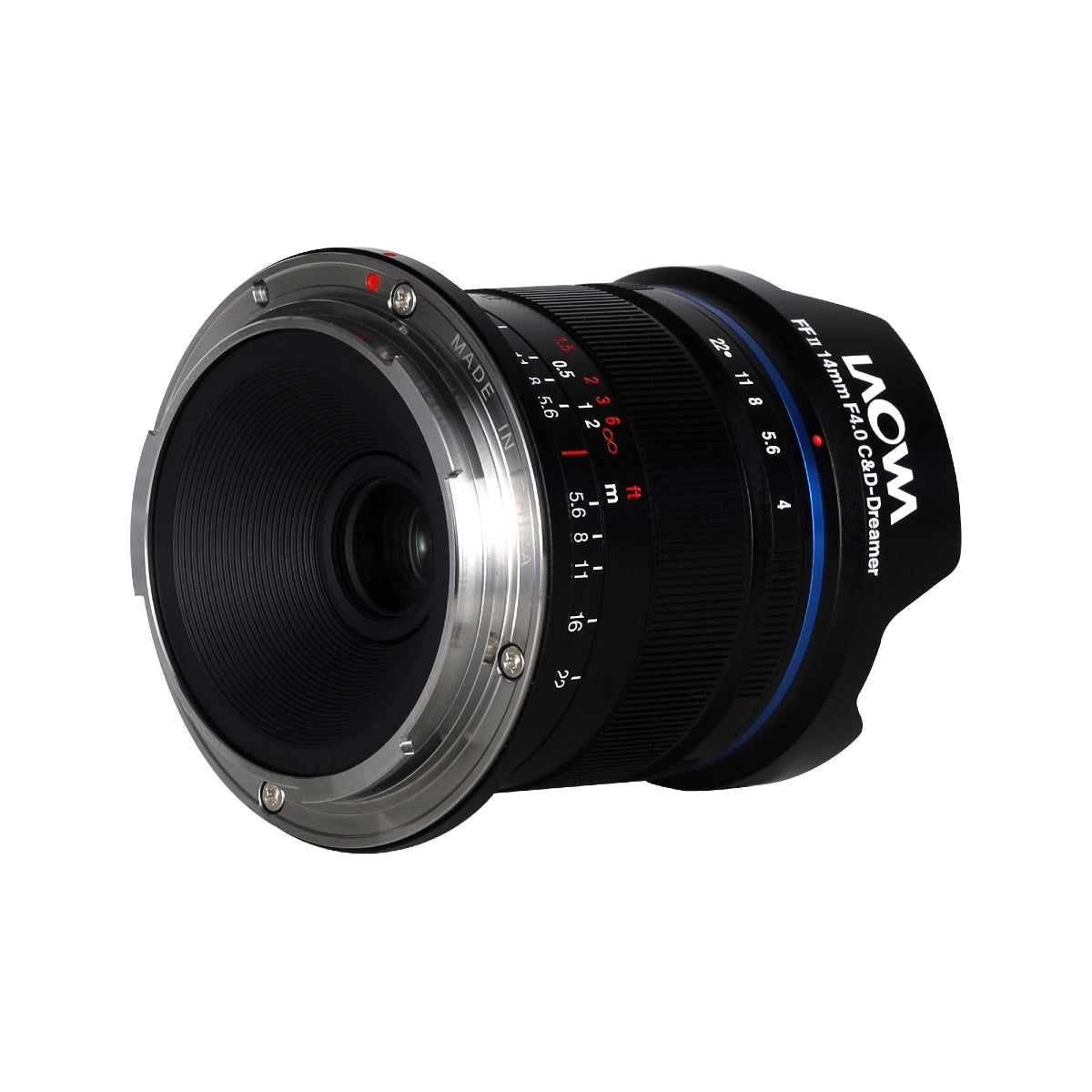 Laowa 14mm F4 FF RL Zero-D Lens Canon RF Mount back angle