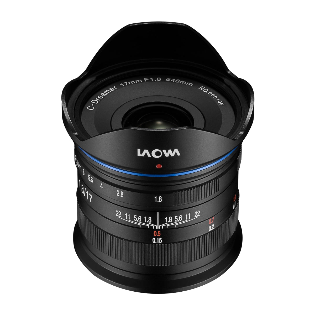 Laowa 17mm f1.8 Lens - Micro Four Thirds MFT top angle 2