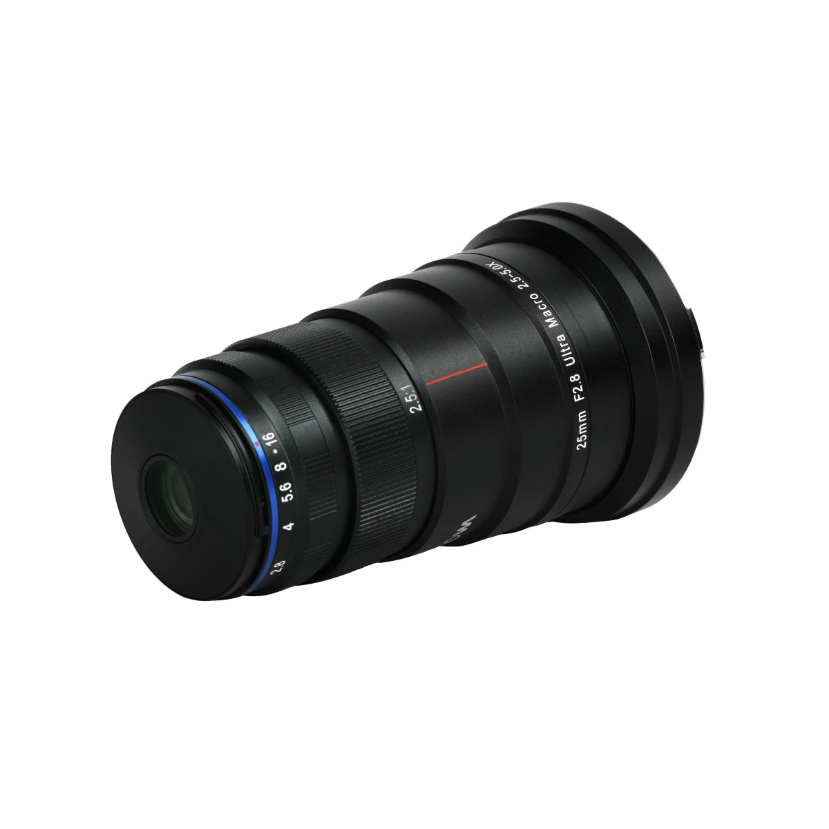Laowa 25mm f2.8 2.5-5X Ultra Macro Lens side angle