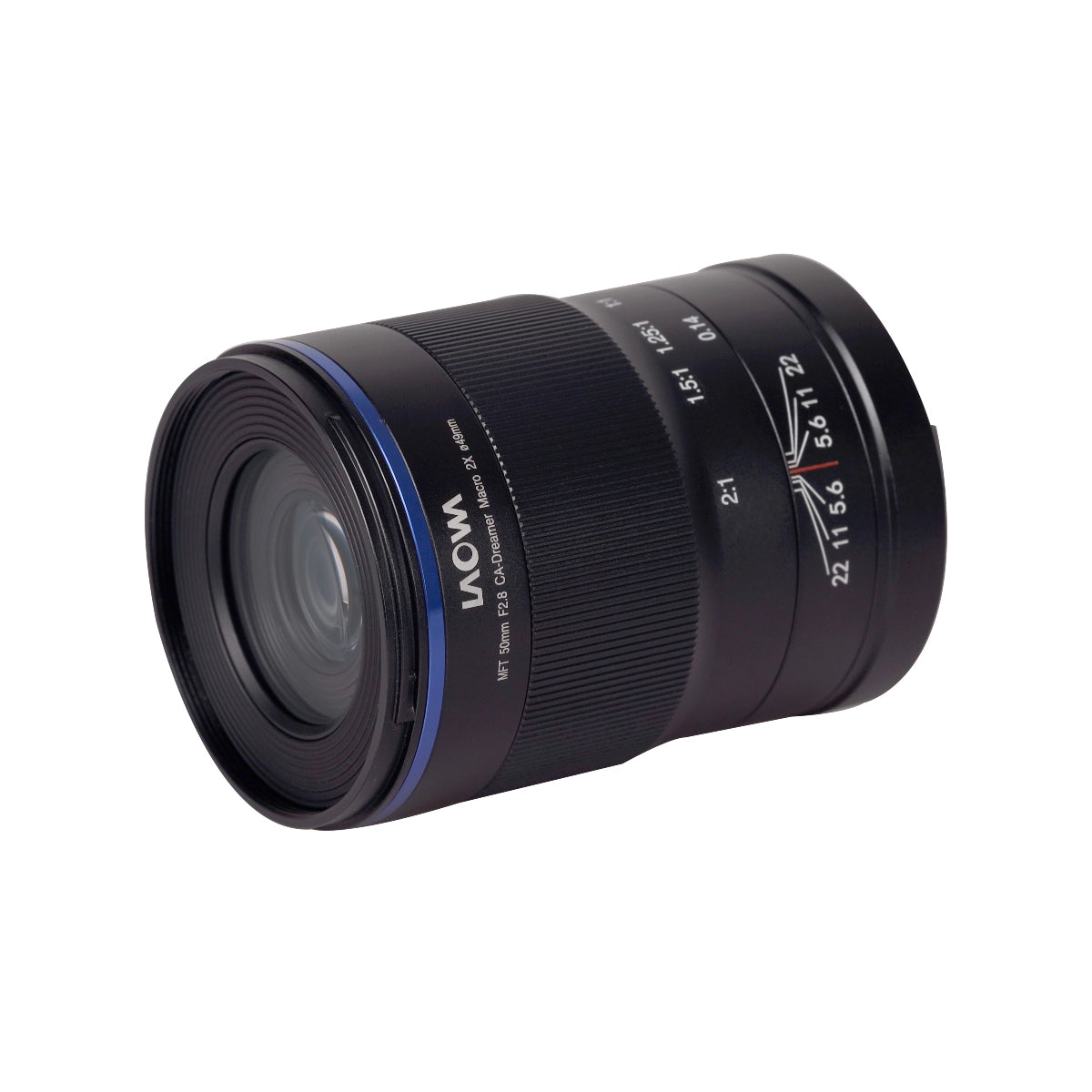 Laowa 50mm f2.8 2X Ultra Macro APO Lens - Micro Four Thirds MFT side angle