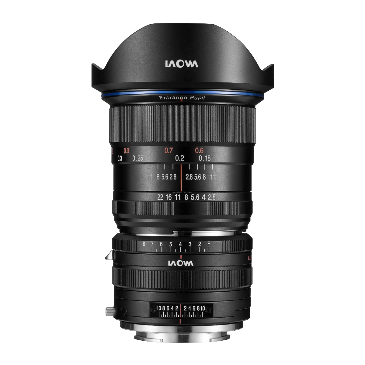 Laowa Magic Shift Converter MSC - Canon EF to Sony E top angle with lens attached