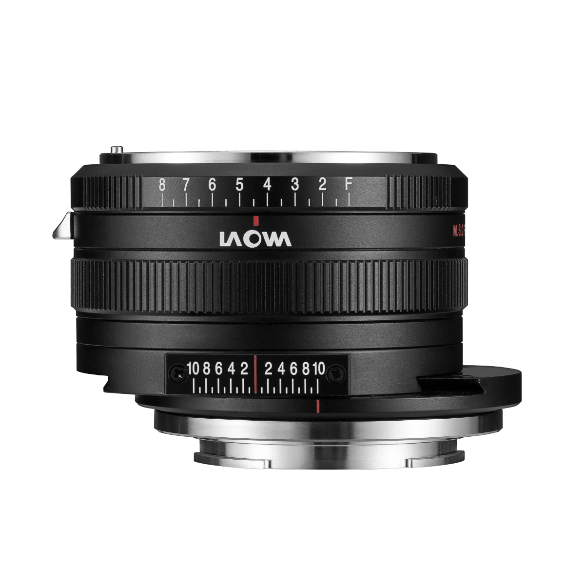 Laowa Magic Shift Converter MSC - Canon EF to Sony E top angle with adaptor shifted to the left