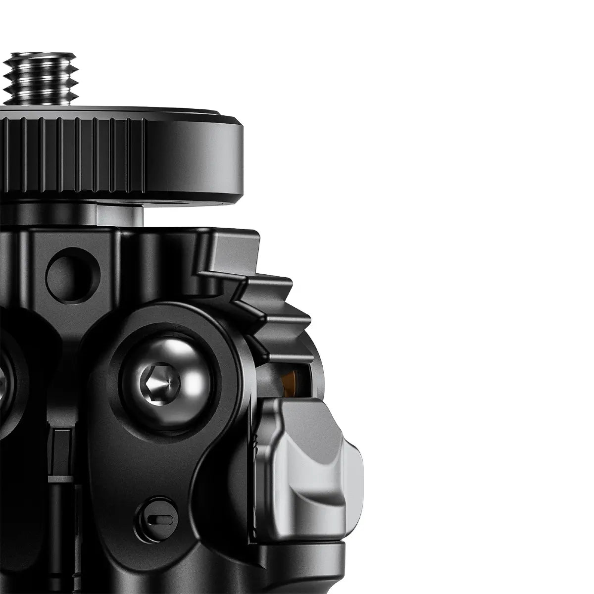 Close-up of a mechanical component with gears and a white background