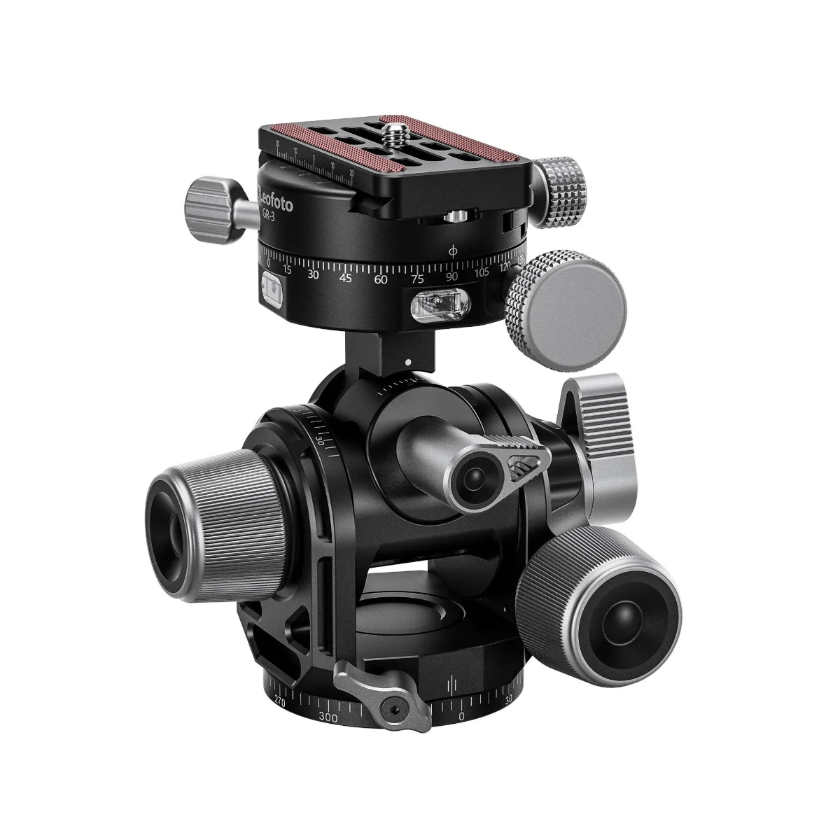 Leofoto G4 PROM Four Way Geared Head with Geared Panning Adaptor