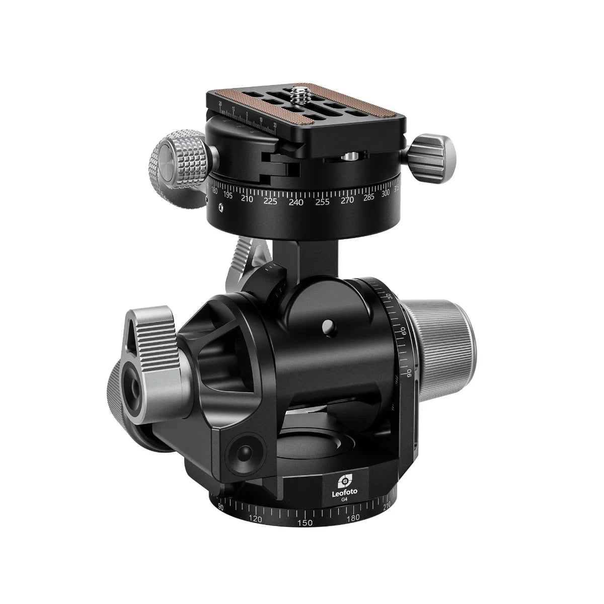 Leofoto G4 PROM Four Way Geared Head with Geared Panning Adaptor