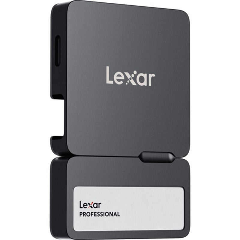 Lexar Go Portable SSD SL400 2TB including Hub Black side
