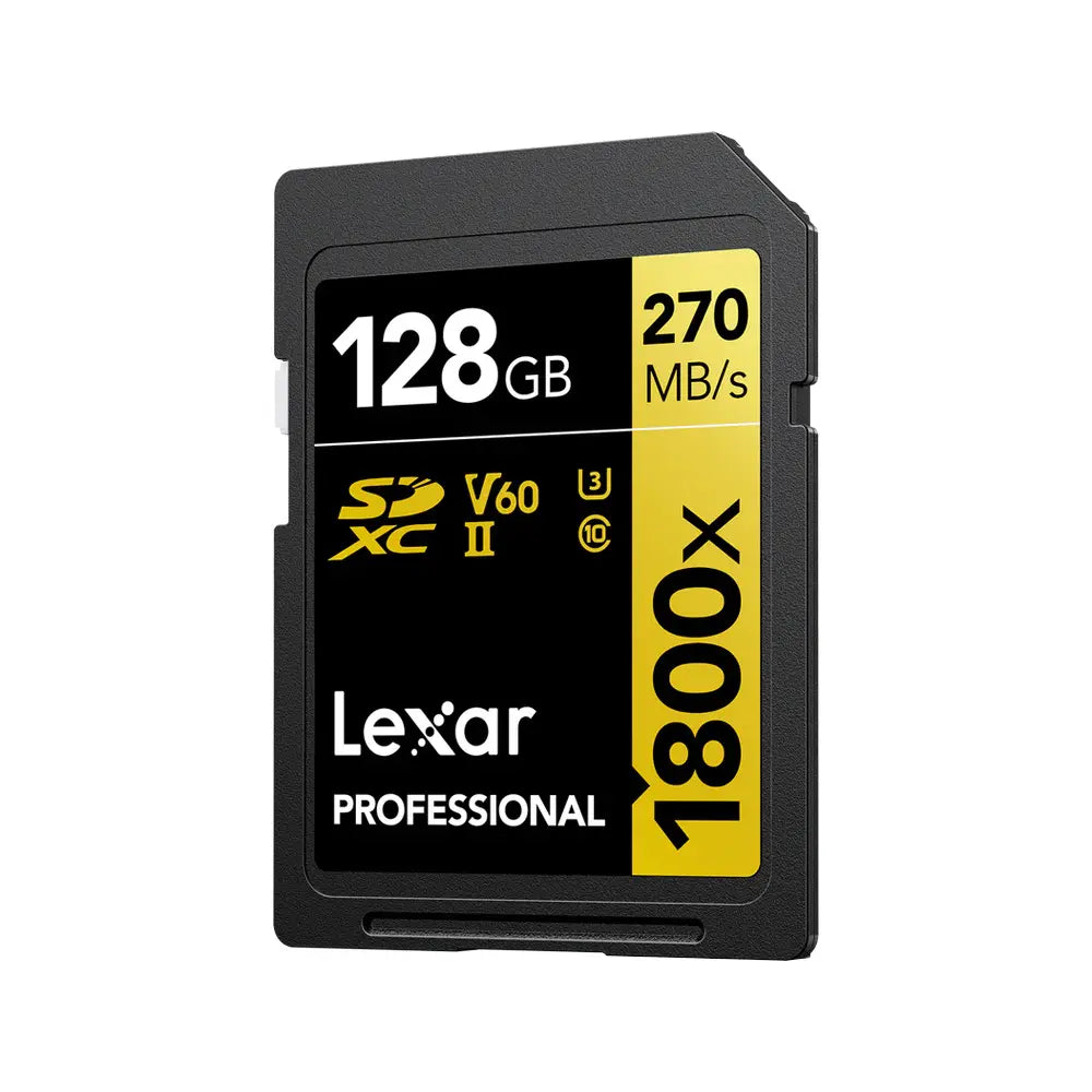 Lexar Pro 128GB 1800x SDXC U3 (V60) UHS-II Memory Card (2 pack)