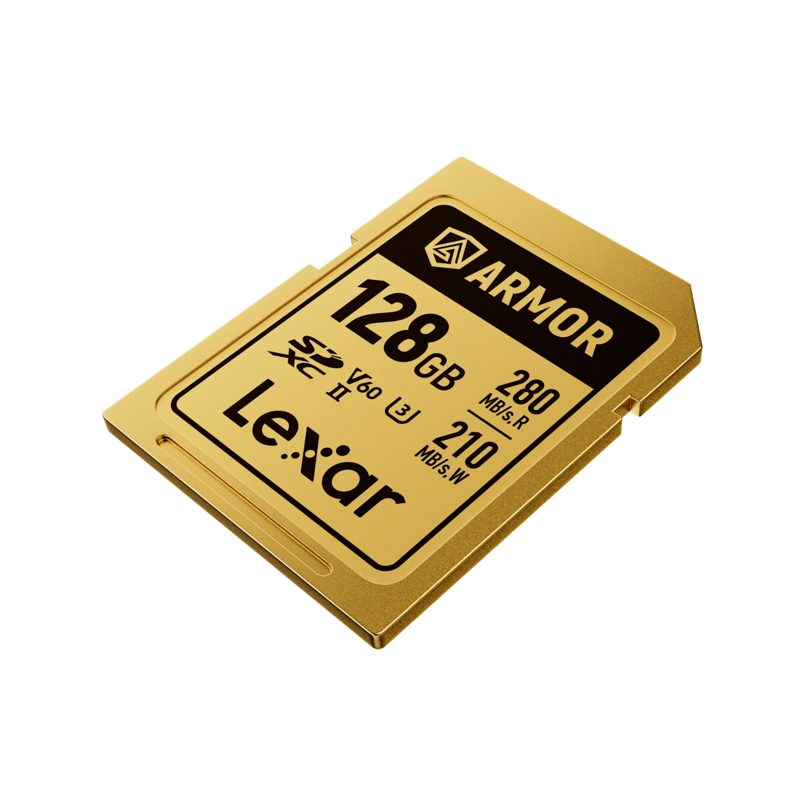 Lexar® ARMOR GOLD SDXC™ UHS-II Card - 128gb top angle