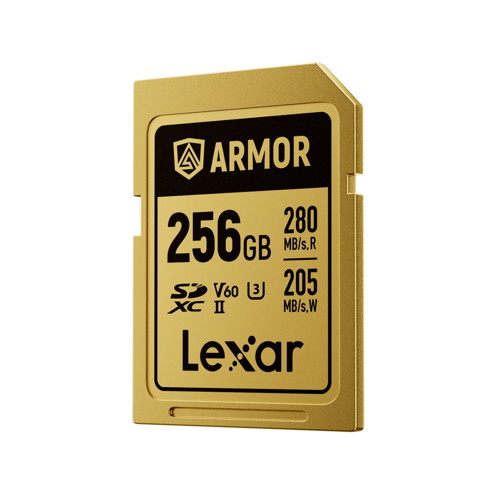 Lexar® ARMOR GOLD SDXC™ UHS-II Card - 256gb front angle 2