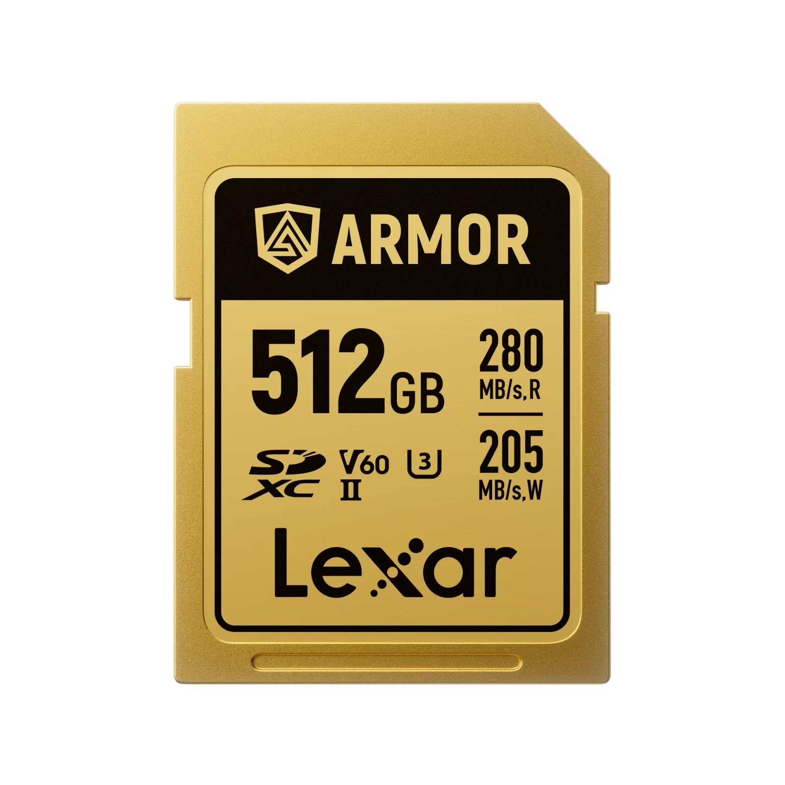 Lexar® ARMOR GOLD SDXC™ UHS-II Card - 512gb front angle