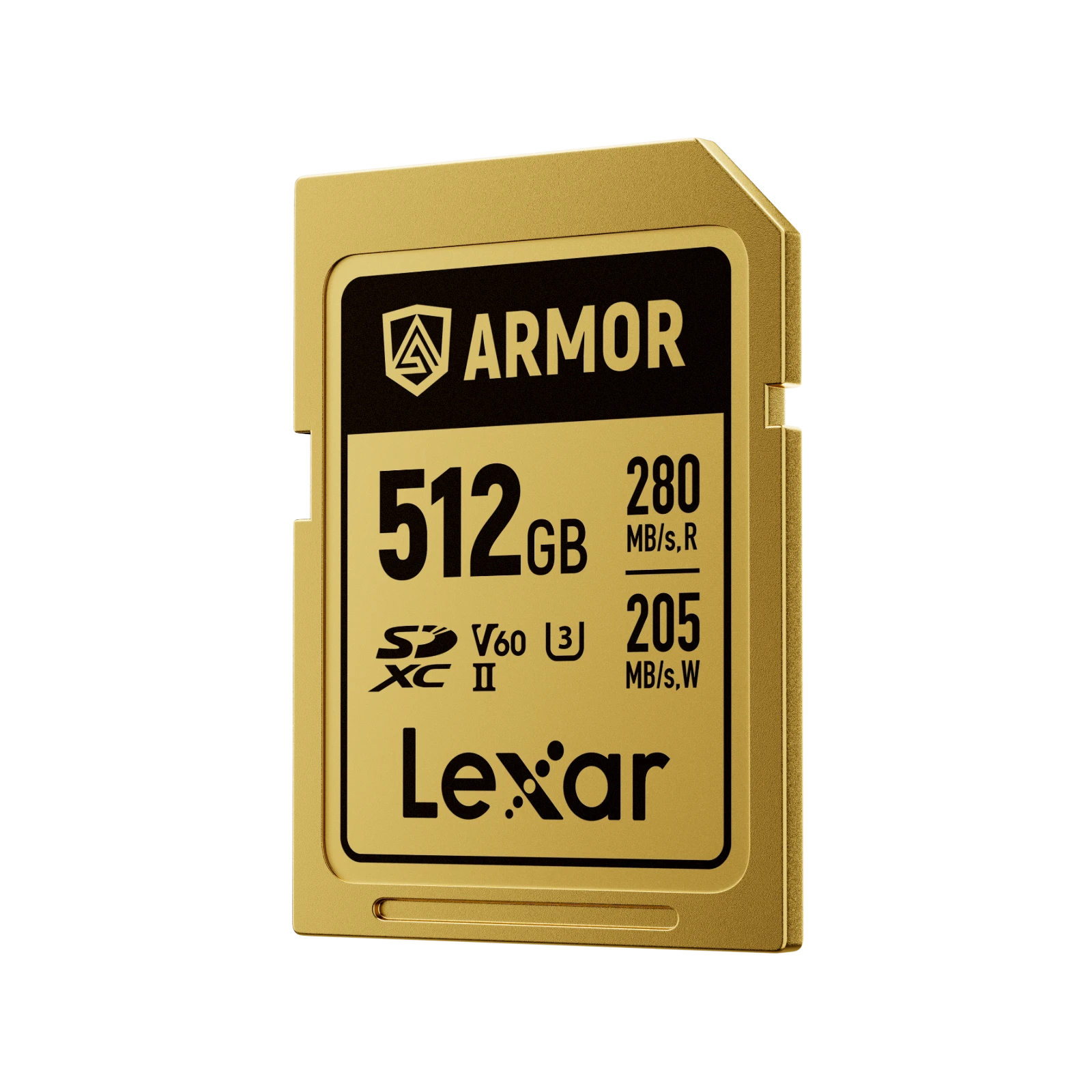 Lexar® ARMOR GOLD SDXC™ UHS-II Card - 512gb front angle 2