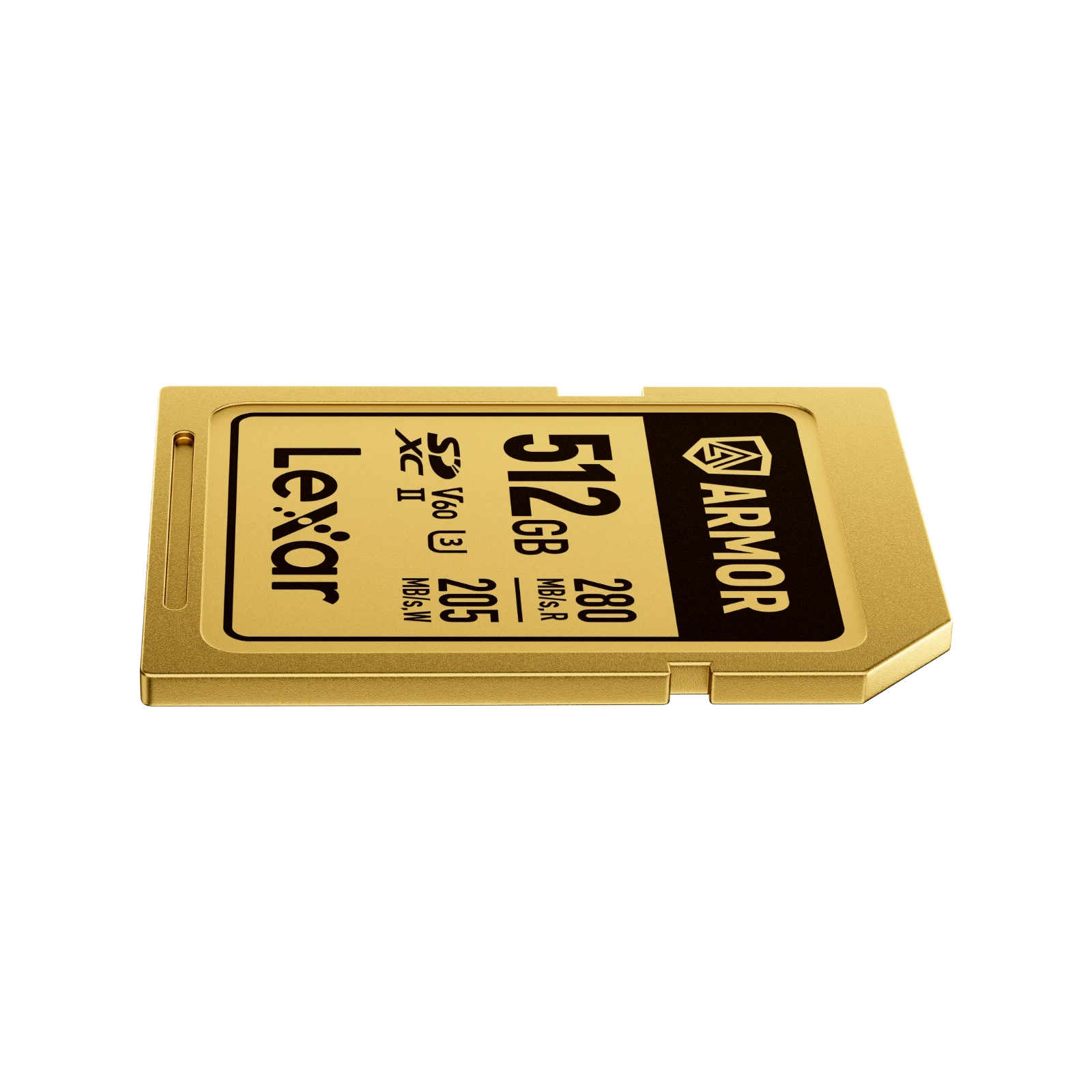 Lexar® ARMOR GOLD SDXC™ UHS-II Card - 512gb side angle 2