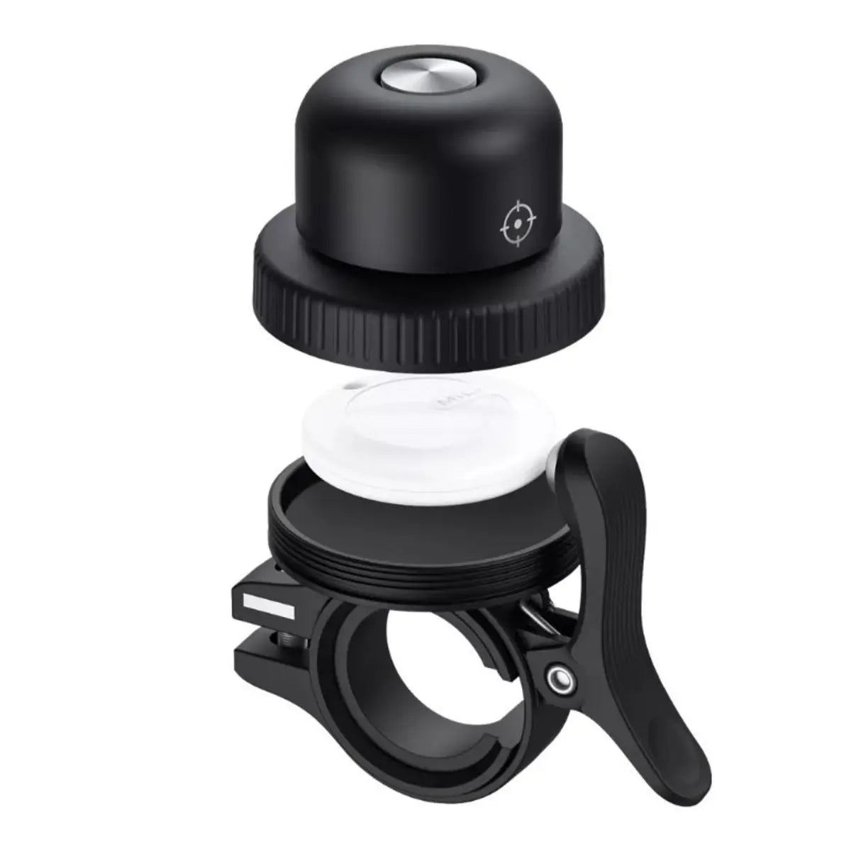 MiLi MiBell Bicycle E-Scooter Bell Item Locator Apple "Find My" Compatible side angle