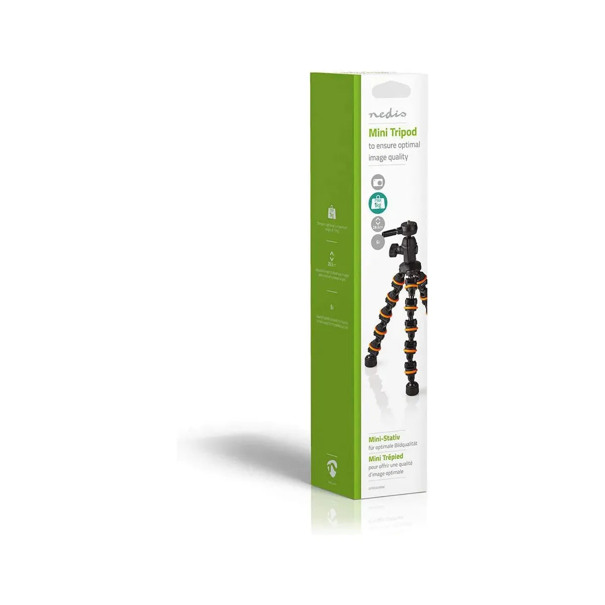 Nedis Mini Tripod Flexible 26cm - Black & Orange