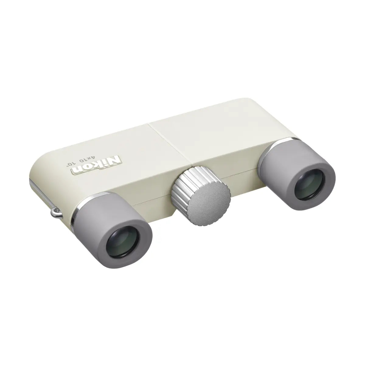 White binoculars with gray accents on a white background
