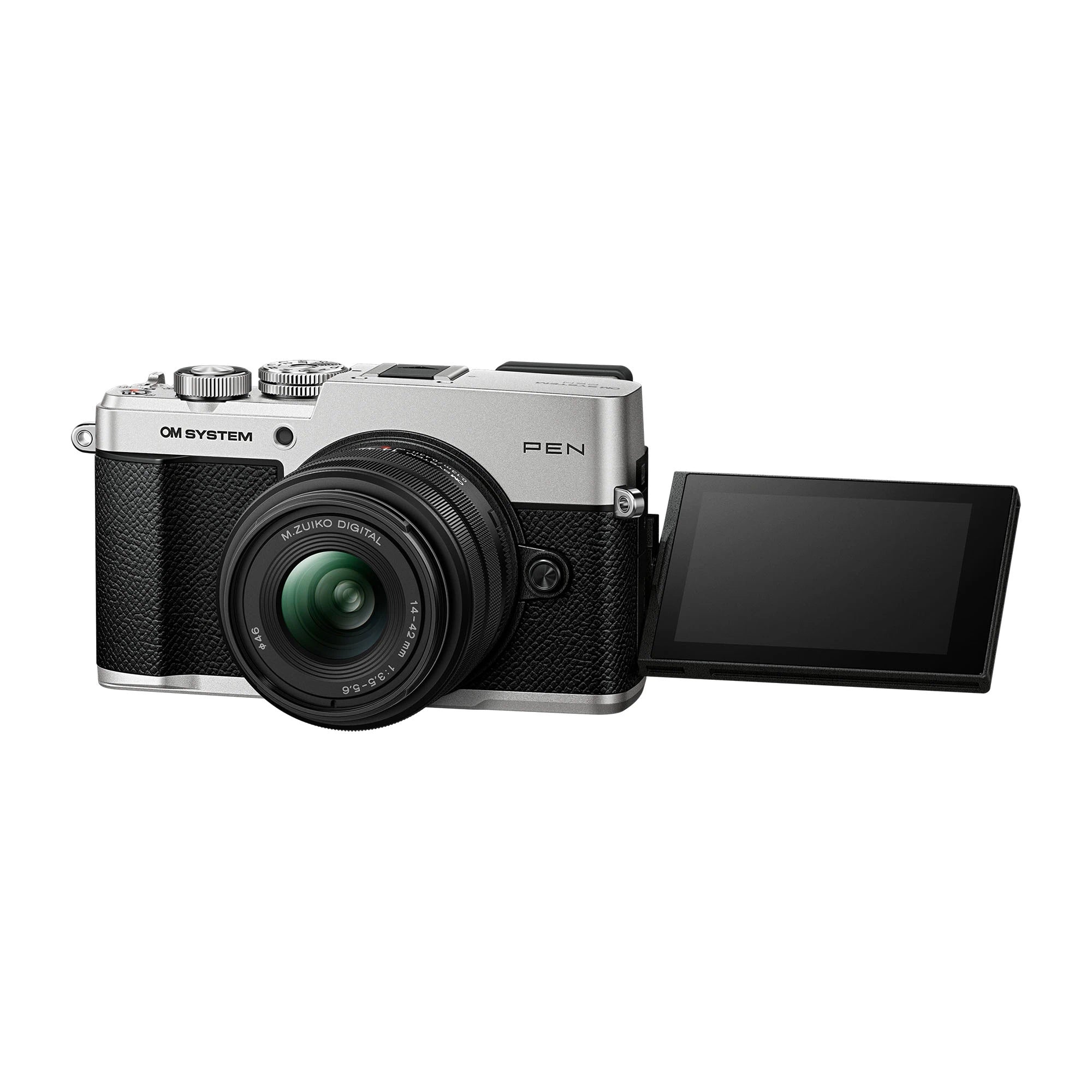 OM-System PEN with M.Zuiko Digital 14-42mm F3.5-5.6 III Lens – Silver