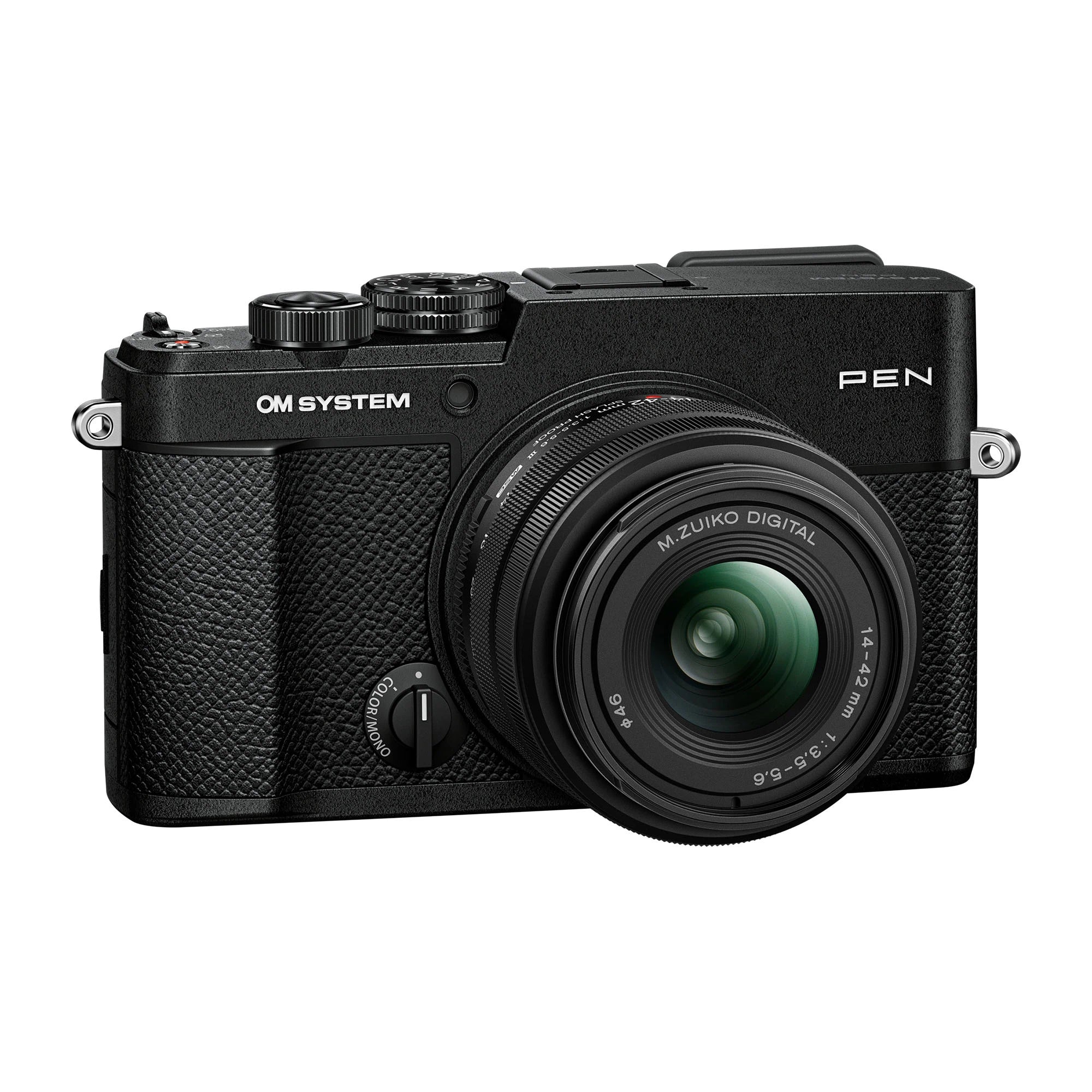 OM-System PEN with M.Zuiko Digital 14-42mm F3.5-5.6 III Lens – Black