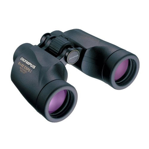 Olympus 8x42 EXPSI Binoculars inc case front angle