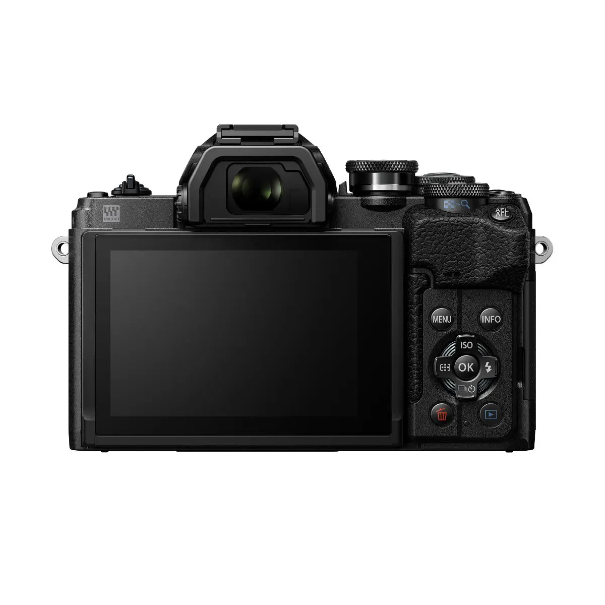 Olympus OM-D E-M10 Mark IV Camera with 14-42mm EZ Lens Kit - Black back