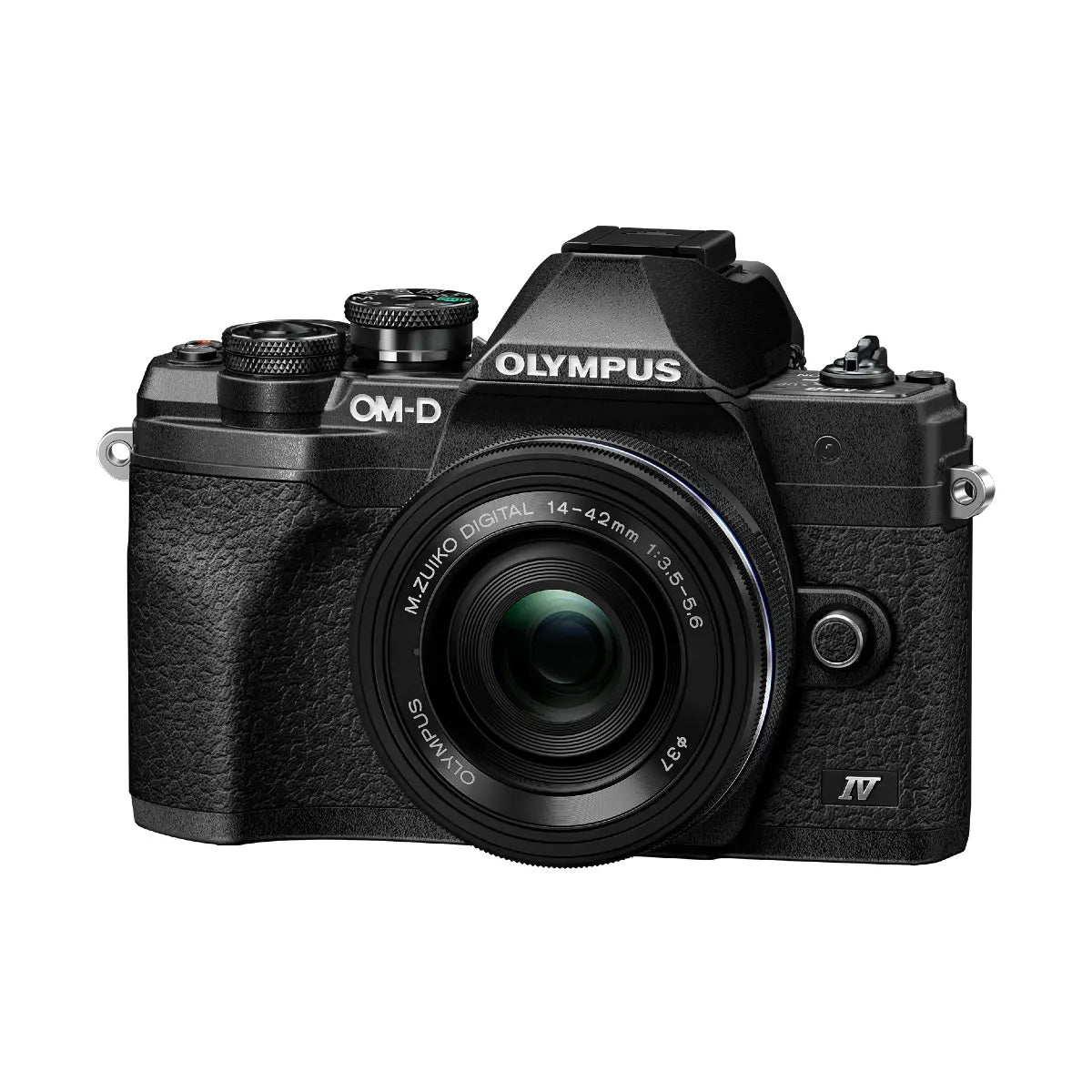 Olympus OM-D E-M10 Mark IV Camera with 14-42mm EZ Lens Kit - Black front