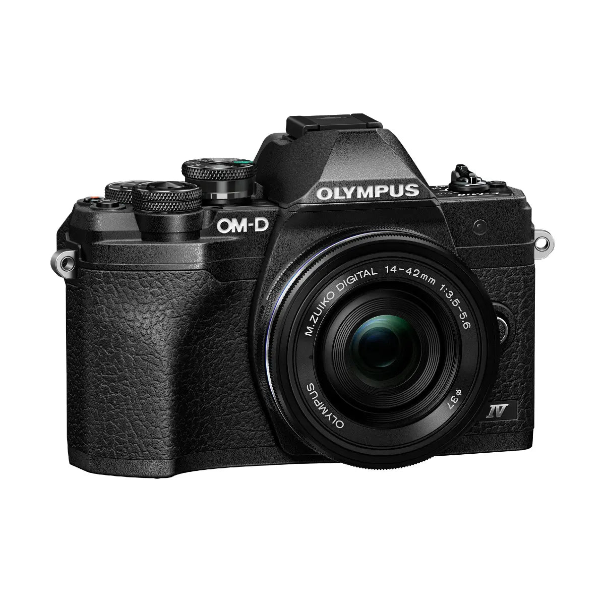 Olympus OM-D E-M10 Mark IV Camera with 14-42mm EZ Lens Kit - Black front