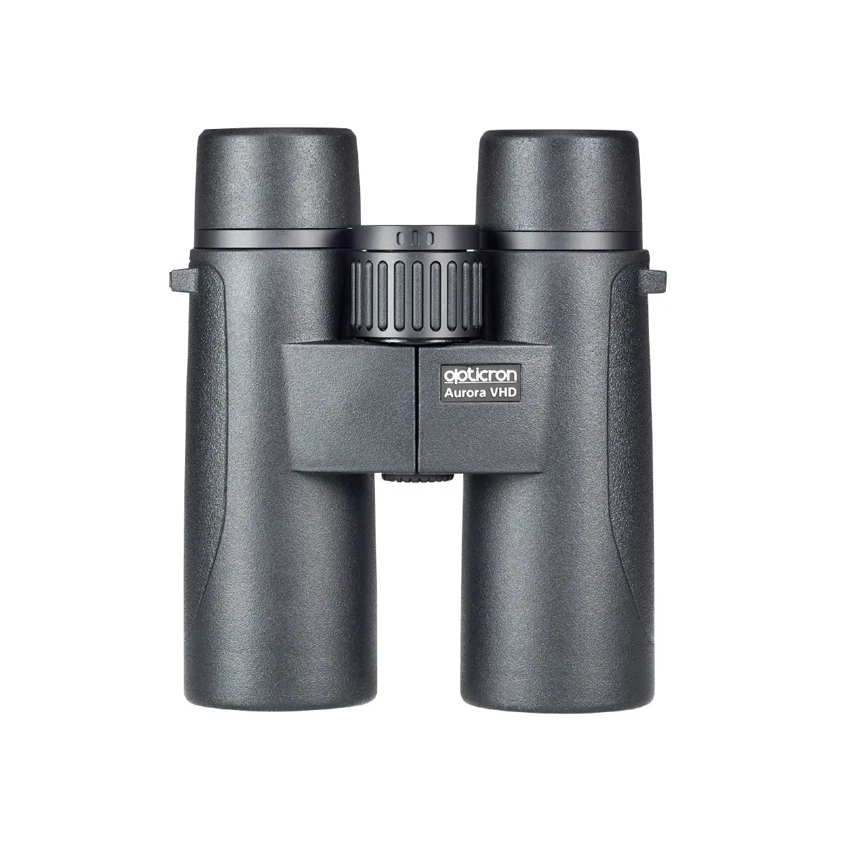 Black binoculars with a brand logo on a white background