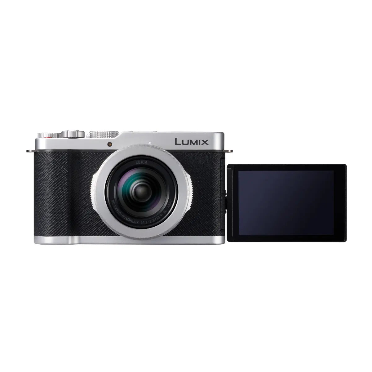 Digital camera with a screen on a white background