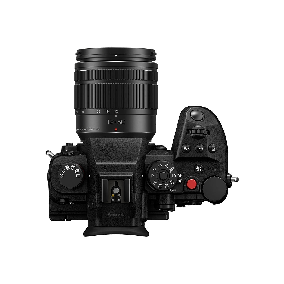 Panasonic Lumix GH7 Camera with 12-60mm Lens Kit top angle