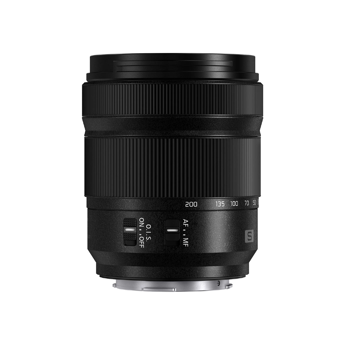 Panasonic Lumix S 28-200mm f/4-7.1 MACRO O.I.S. Lens side angle