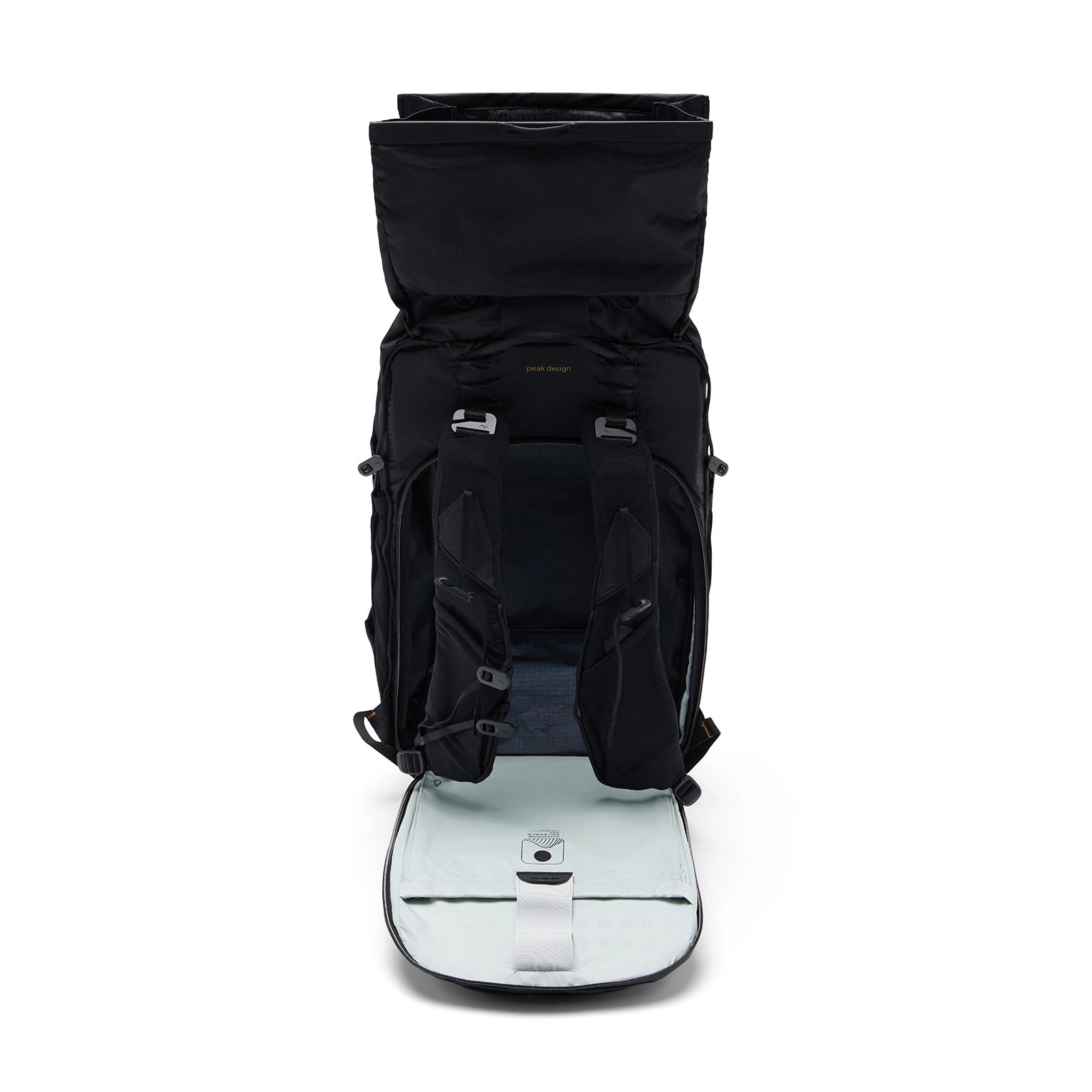 Peak Design Outdoor Backpack 45L Black with main compartment open