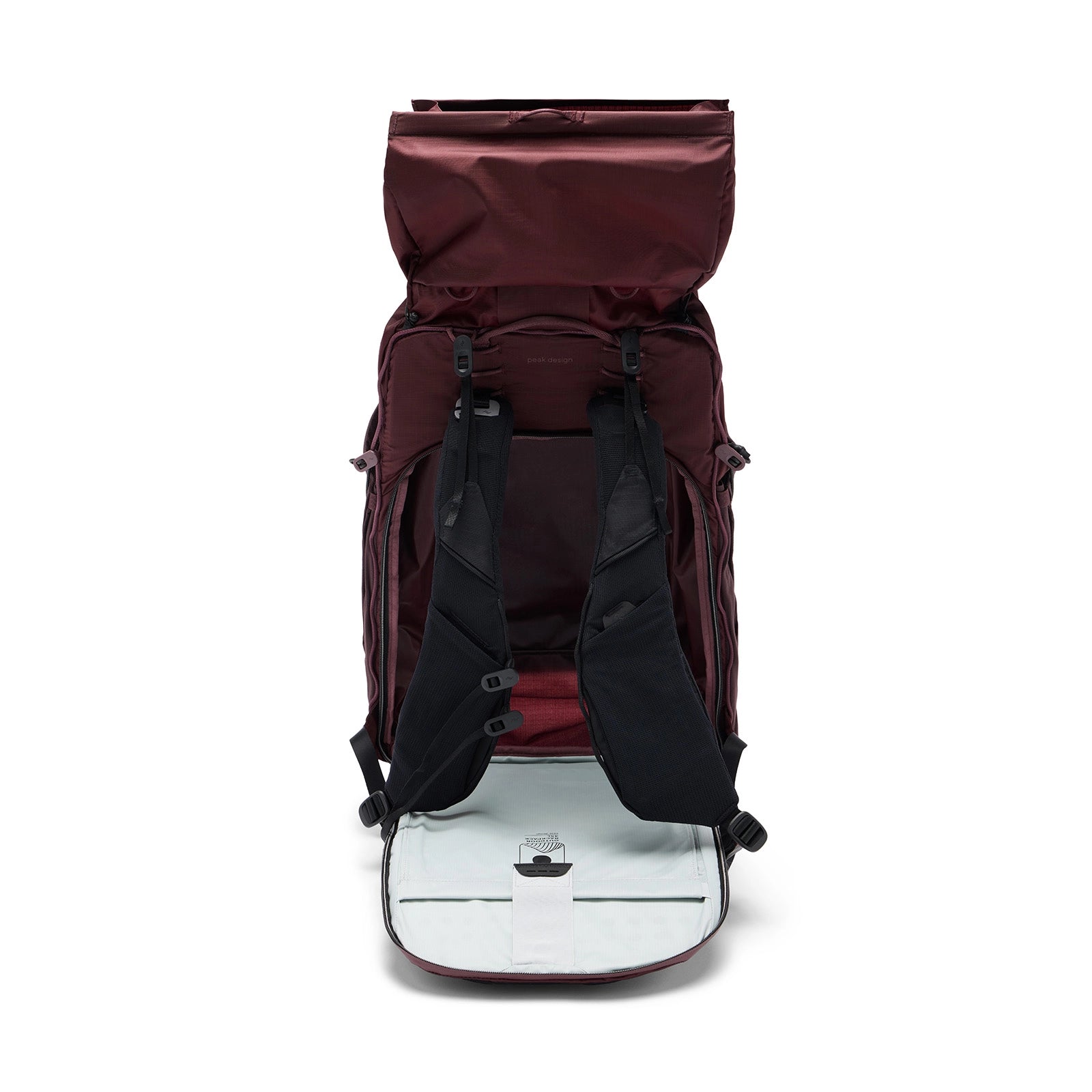 Peak Design Outdoor Backpack 45L Eclipse with main compartment open