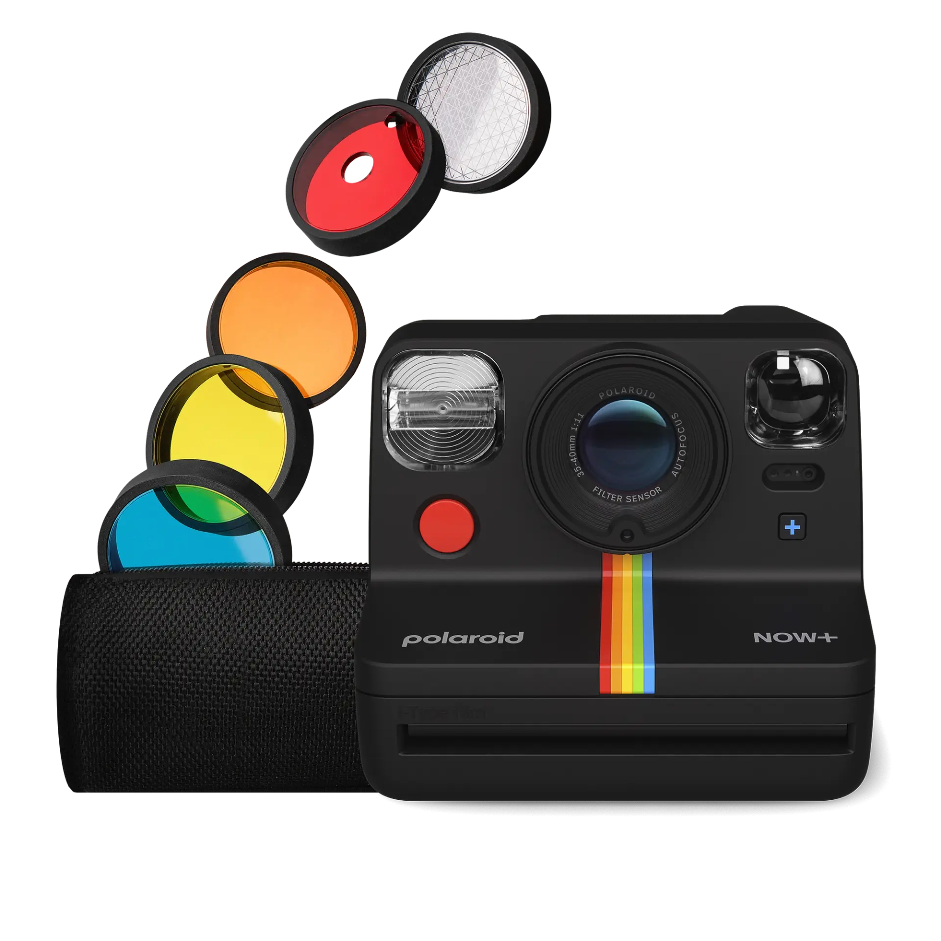 Polaroid Now+ Generation 2 i-Type Instant Camera + 5 Lens Filters - Black