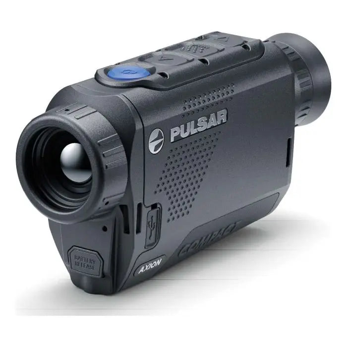 Pulsar thermal imaging camera on a white background
