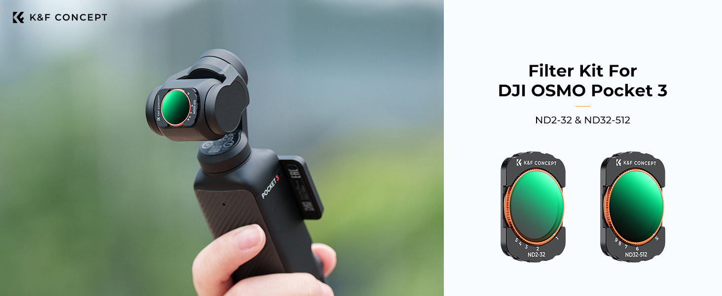 K&F Concept Variable ND2-32 ND32-512 Filter Kit Compatible with DJI