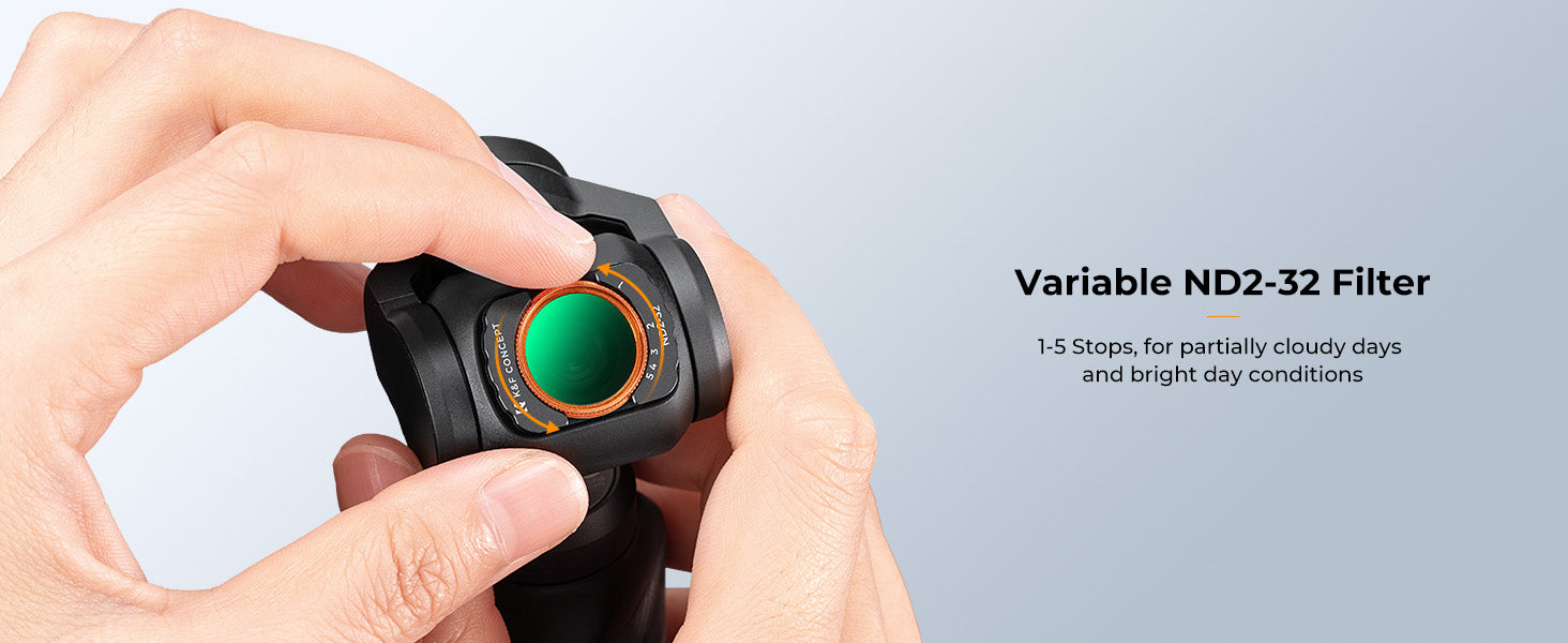 K&F Concept Variable ND2-32 + ND32-512 Filter Kit Compatible with DJI Osmo Pocket 3