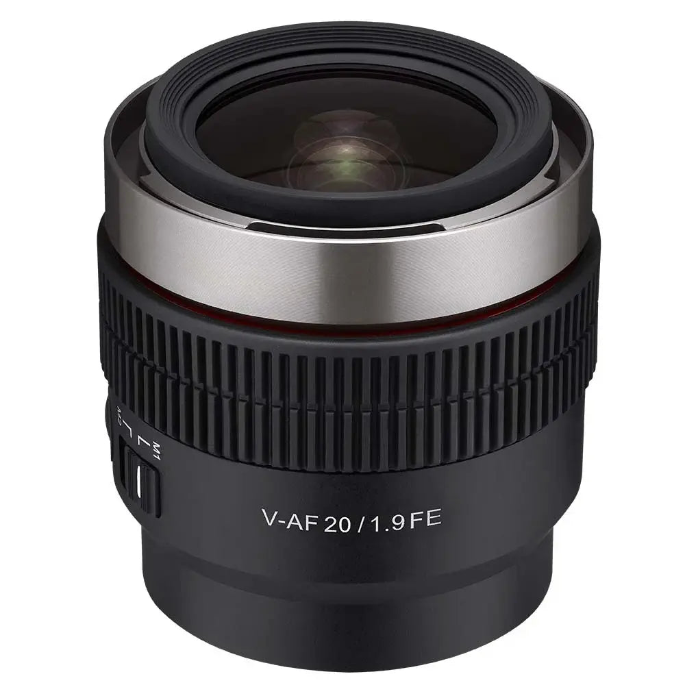 Samyang V-AF 20mm T1.9 Sony FE top