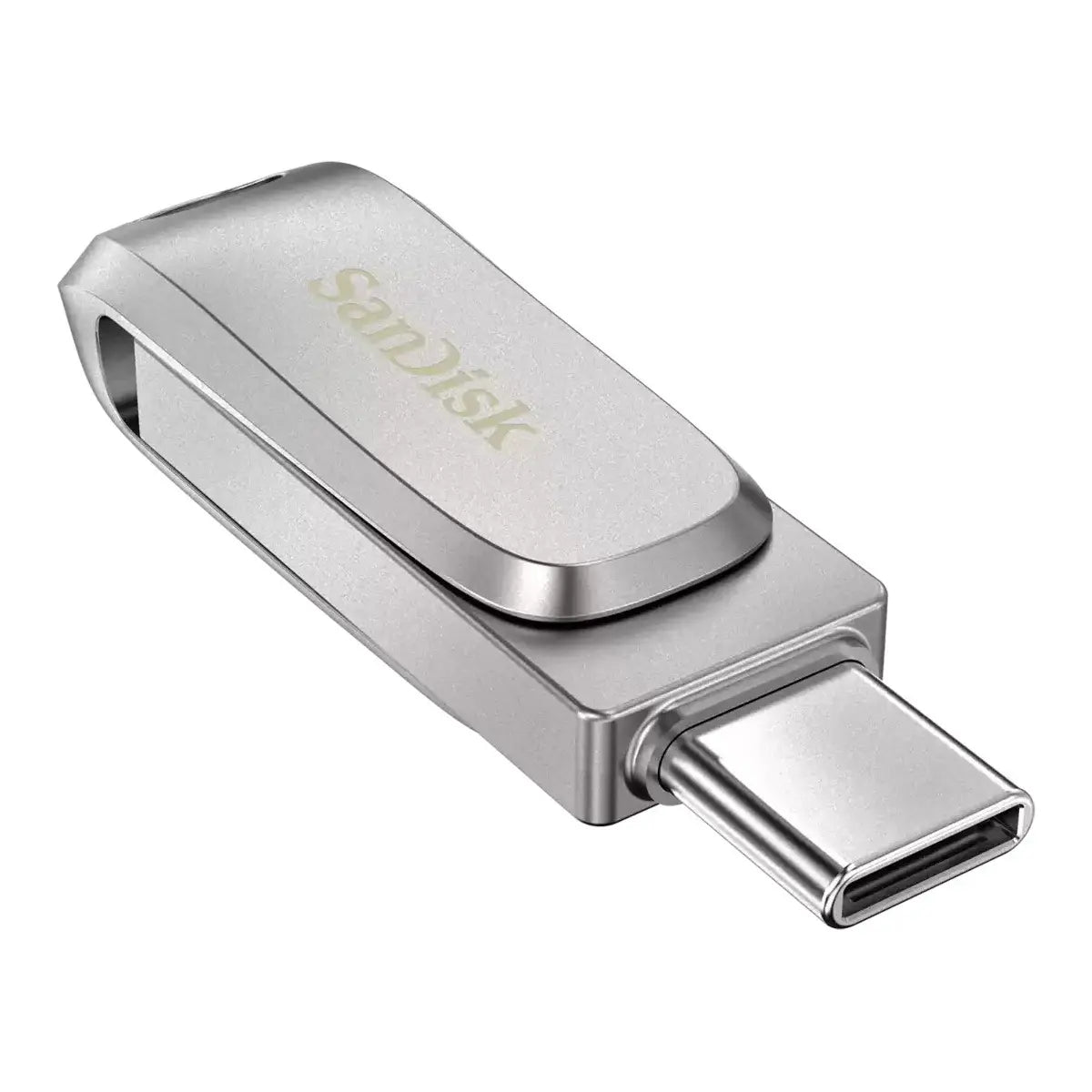 SanDisk 64GB Ultra Dual Drive Luxe USB-A / USB-C 3.2 Flash Drive - Steel