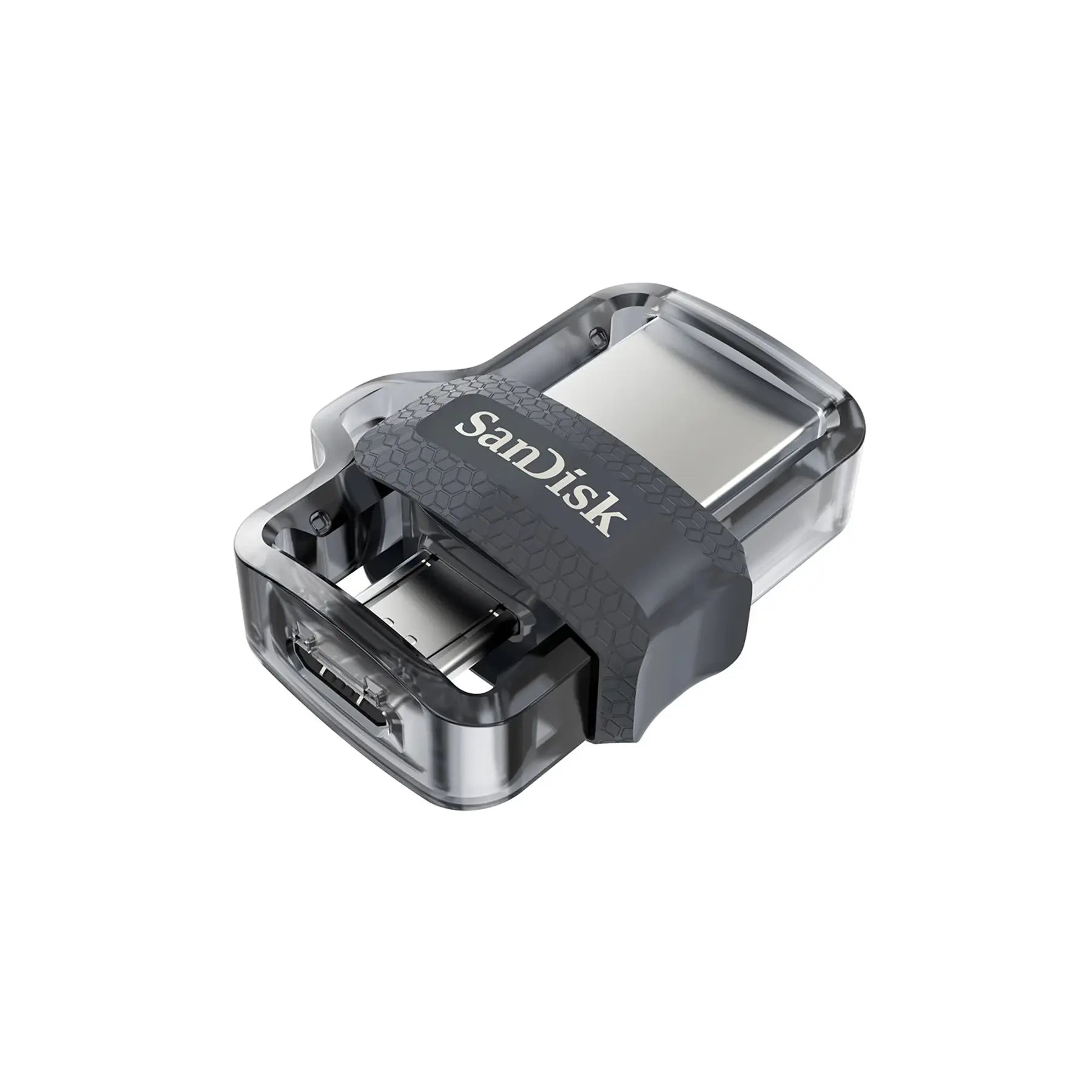 SanDisk USB flash drive on a white background