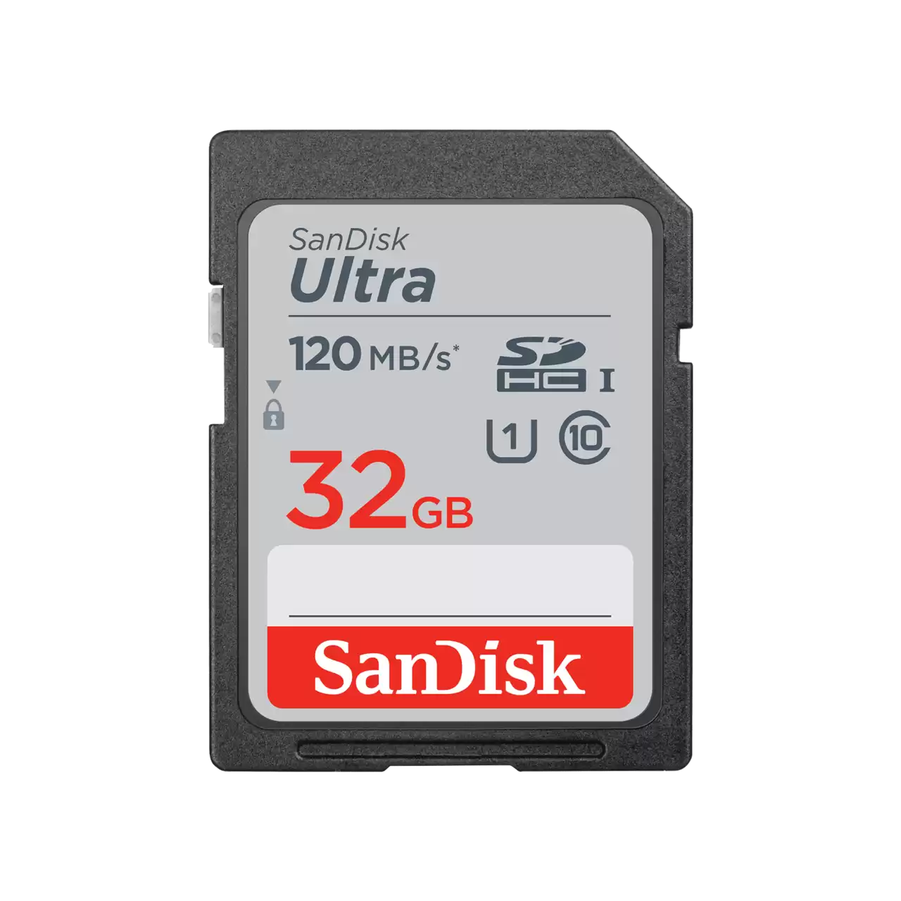 Sandisk Ultra 32GB SDHC UHS-I 90MB/s front angle