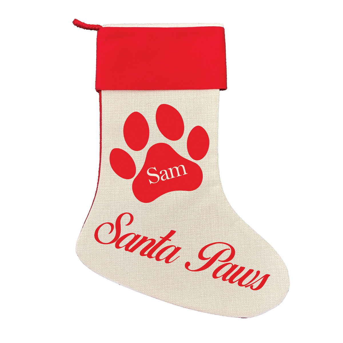 Personalized Christmas Santa Pet Stocking