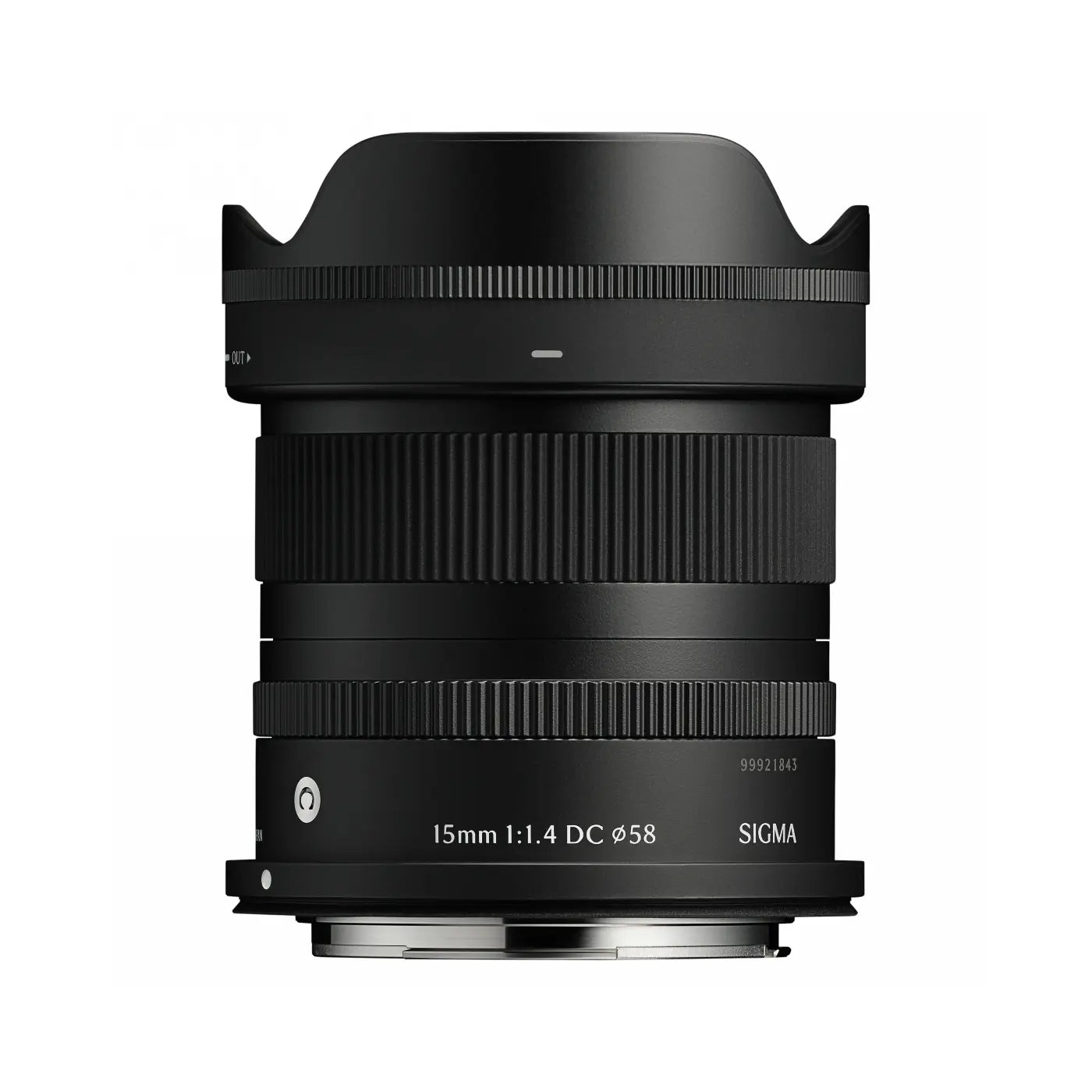Sigma camera lens on a white background